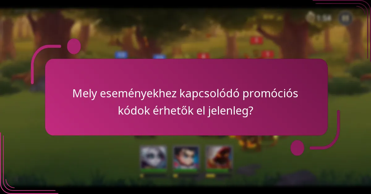 Mely eseményekhez kapcsolódó promóciós kódok érhetők el jelenleg?